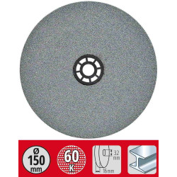 Meule grain fin diamètre 150x12,7x16mm G60 de marque KWB by Einhell, référence: B6329800
