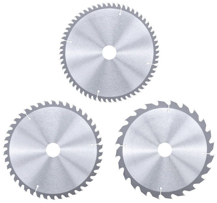 Jeu de 3 lames de scie 210 x 30 x 2,5 mm