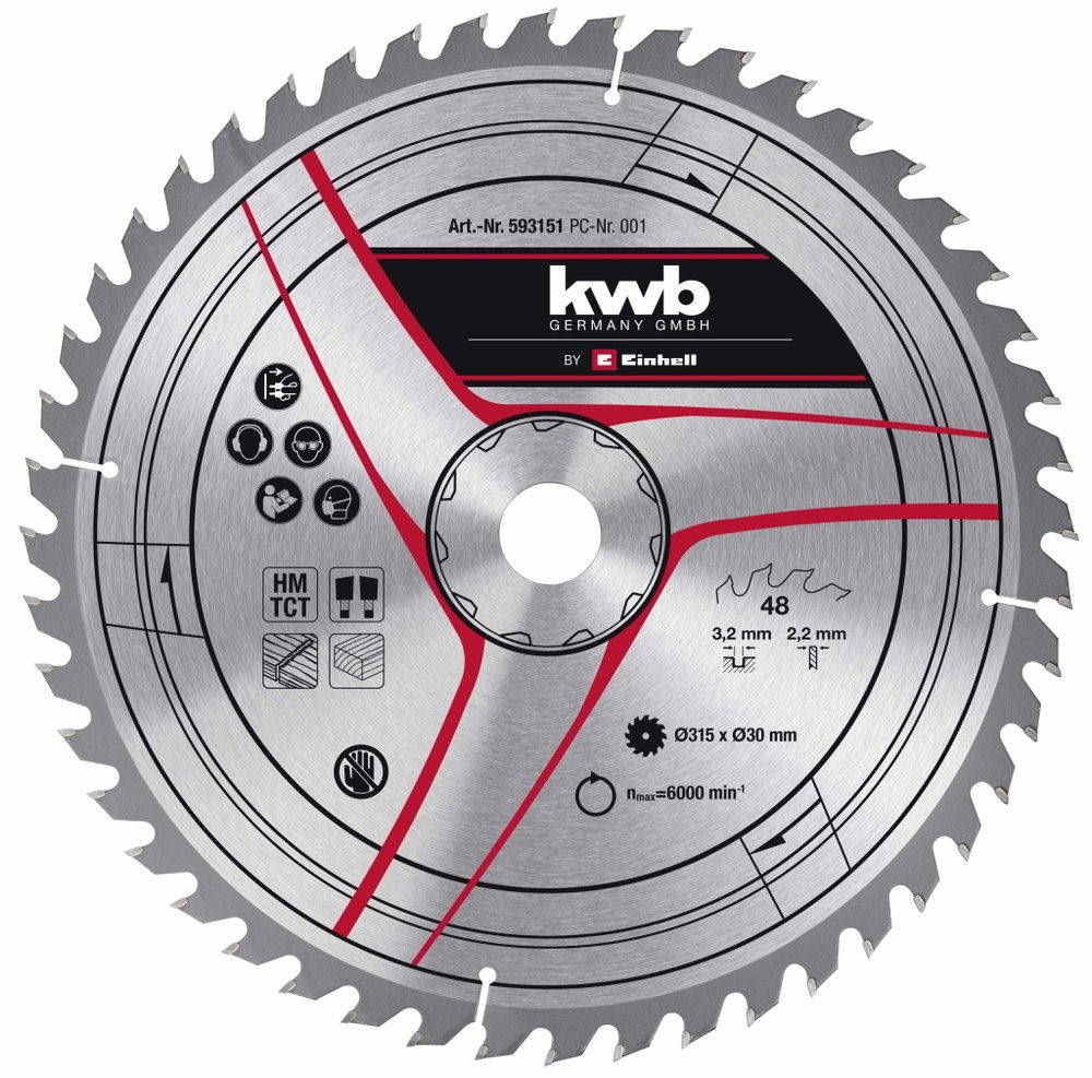 KWB by Einhell Lame pour scie sur table diamètre 315x30x 3 0 mm 40 dents - vue 2