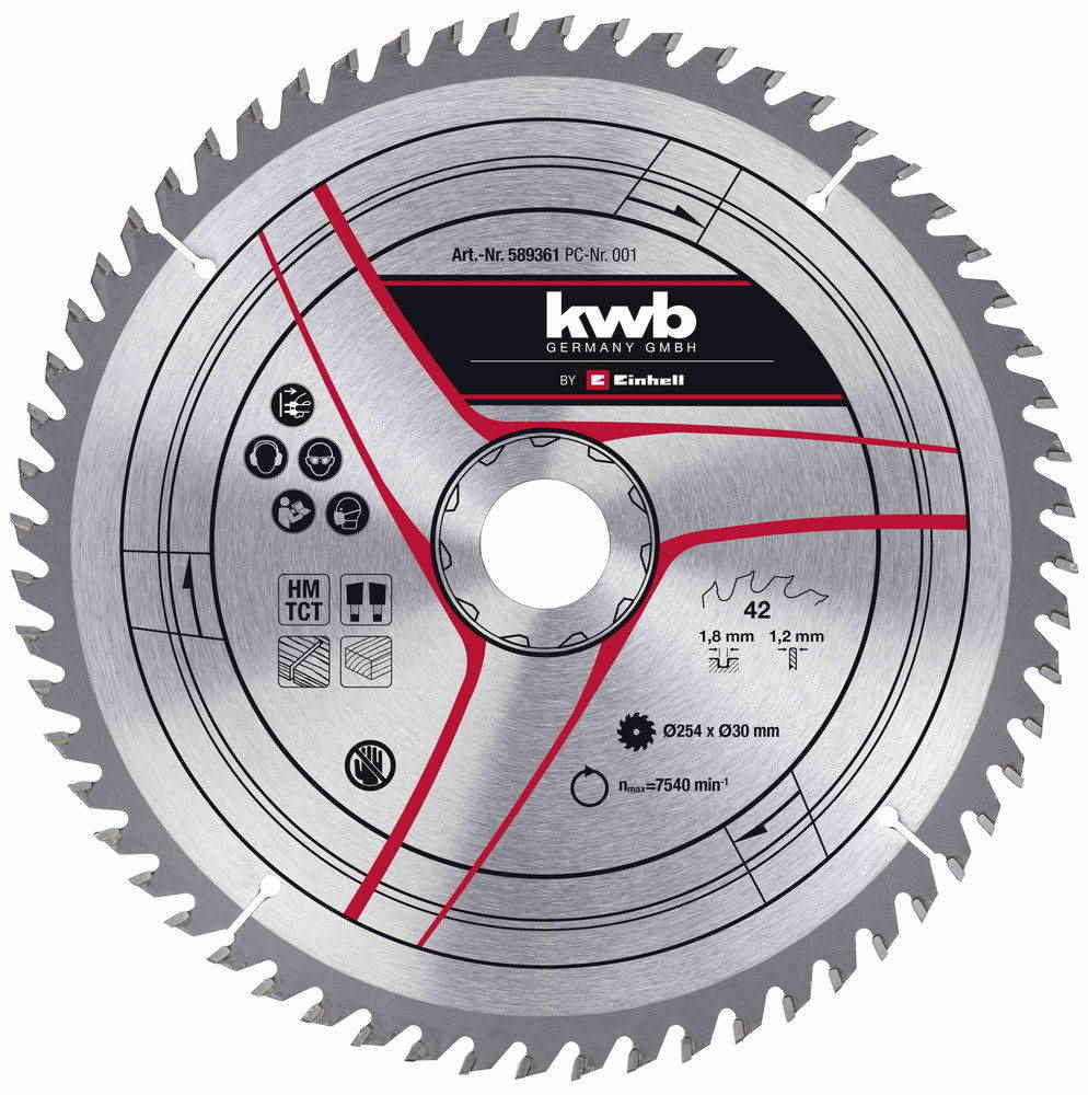 KWB by Einhell Lame pour scie sur table diamètre 254 mm 40 dents - vue 2