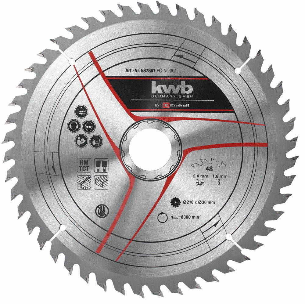 KWB by Einhell Lame pour scie radiale diamètre 210x30x2 8 48 dents - vue 2
