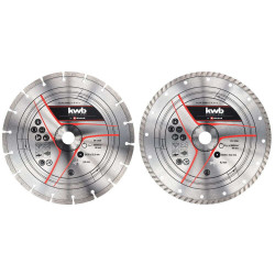 Disque diamant 230mm, 2 pièces - KWB by Einhell