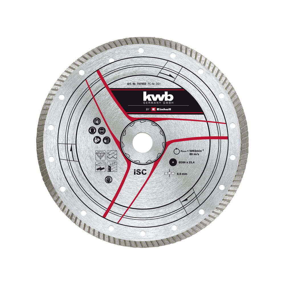 KWB by Einhell Disque Turbo diamanté 300x25 4 mm - vue 4