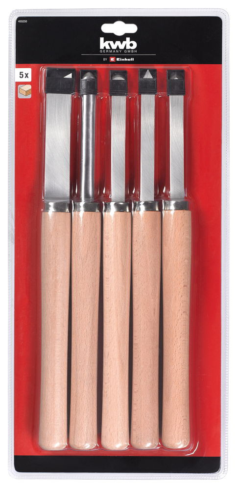 Set De 5 Ciseaux à Bois Einhell (Bédane, Gouge, Ciseau à Racler...) - NEUF