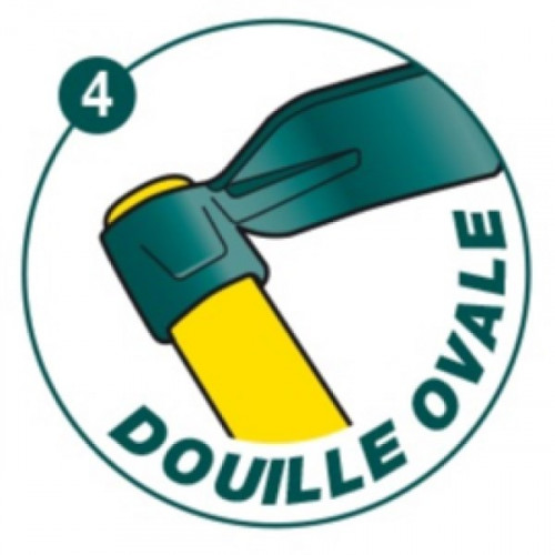 Houe Duopro douille ovale 52x35 forgée 14 cm - manche bois 130cm PEFC 100% - Leborgne