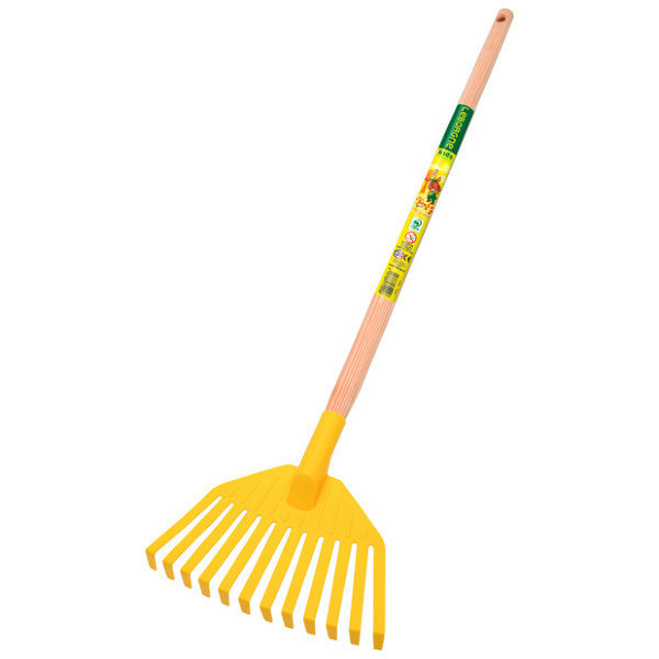 Balai Gazon Plastique Enfant manche bois certifié PEFC 100%