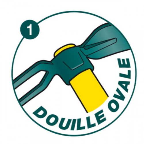 Serfouette forgée Duopro douille 40x27, panne et fourche - 30 cm - sans manche - Leborgne