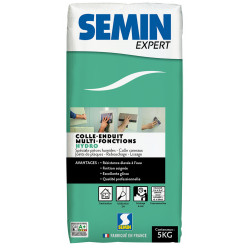 Enduit colle, poudre SEMIN EXPERT blanc 5 kg de marque SEMIN, référence: B6344300