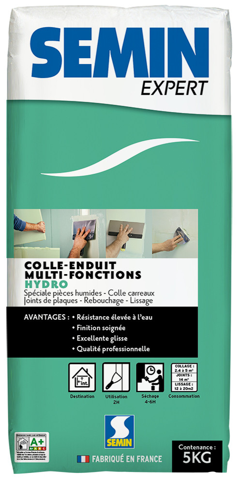 Colle enduit fonction expert hydro Semin 5kg - vue 2