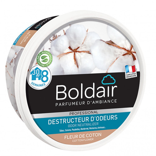 Destructeur d'odeur gel BOLDAIR, parfum fleur de coton 300 g - BOLDAIR