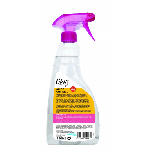 Acide citrique en gel multisurface GLOSS Gel 750 ml - GLOSS