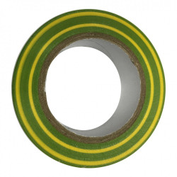 Ruban adhésif, L.10 m x l.19 mm vert / jaune de marque Centrale Brico, référence: B6356400