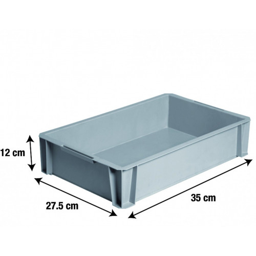 bac de manutention IRIS plastique anthracite l.35 x P.27.5 x H.12 cm cm, 8 l - Centrale Brico