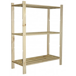 Etagère Pin, 3 tablettes , l.70 x P.30 x H.90 cm de marque Centrale Brico, référence: B6362800