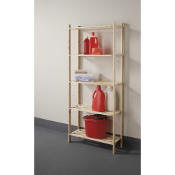 Etagère Pin, 5 tablettes , l.70 x P.30 x H.170 cm - Centrale Brico