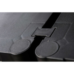 Etagère plastique noir, 4 tablettes, H.138 x l.60 x P.30 cm - Centrale Brico