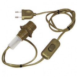 Adaptateur bouteille E14 TIBELEC, plastique, or 40 W de marque Centrale Brico, référence: B6365300
