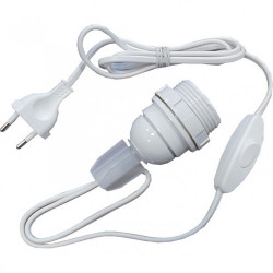 Adaptateur bouteille E27 TIBELEC, plastique, blanc 60 W de marque TIBELEC, référence: B6365400