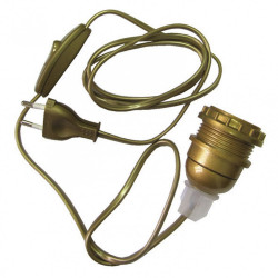 Adaptateur bouteille E27 TIBELEC, plastique, or 60 W de marque TIBELEC, référence: B6365500