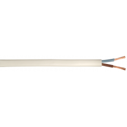 Câble électrique 2 X 0.75 mm² h03vvh2-f L.15 m, blanc de marque Centrale Brico, référence: B6367700