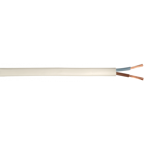 Câble électrique 2 X 0.75 mm² h03vvh2-f, en couronne de 10M blanc - Centrale Brico