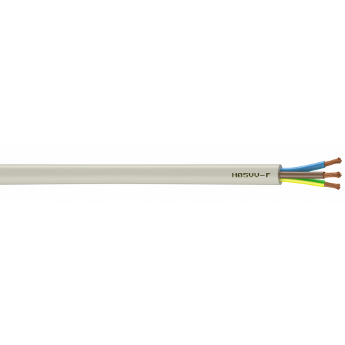 Câble électrique 3 G 1.5 mm² ho5vvf L.5 m, blanc - Centrale Brico