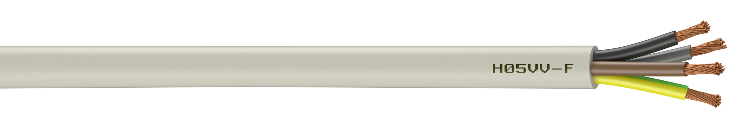 Câble électrique 4 G 1.5 mm² ho5vvf L.10 m, blanc