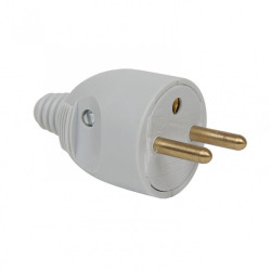 Fiche électrique mâle 2 pôles + terre, 16 A, DEBFLEX de marque Centrale Brico, référence: B6372000