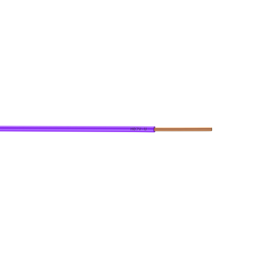 Fil électrique 1.5 mm² h07vu, en couronne de 100M violet - Centrale Brico
