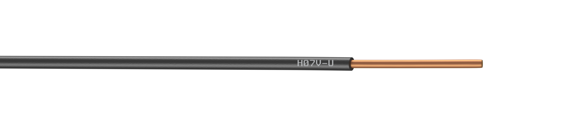 Fil électrique 1.5 mm² h07vu en couronne de 5M