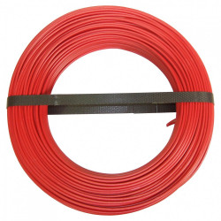 Fil électrique 2.5 mm² h07vu, en couronne de 100M rouge de marque Centrale Brico, référence: B6373700