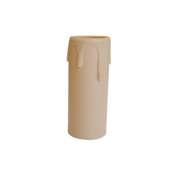 Bougie E14 TIBELEC, plastique, beige de marque Centrale Brico, référence: B6379100