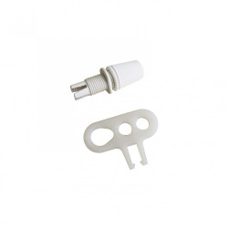 Chape de suspension TIBELEC, plastique, blanc de marque Centrale Brico, référence: B6379500