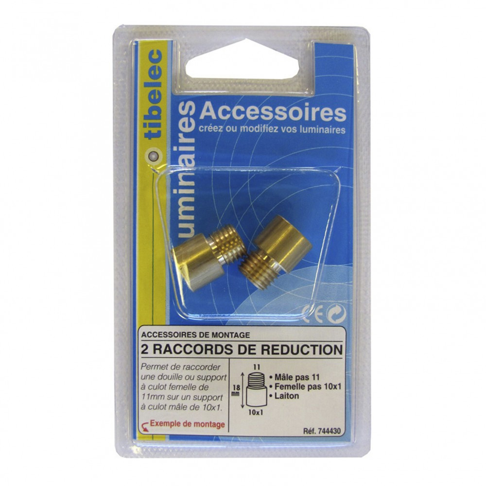 Lot De 2 Raccords Extérieur Droit - Filetage 3/8" - Marque LEM Select - Réf. AM02522PS - Neuf