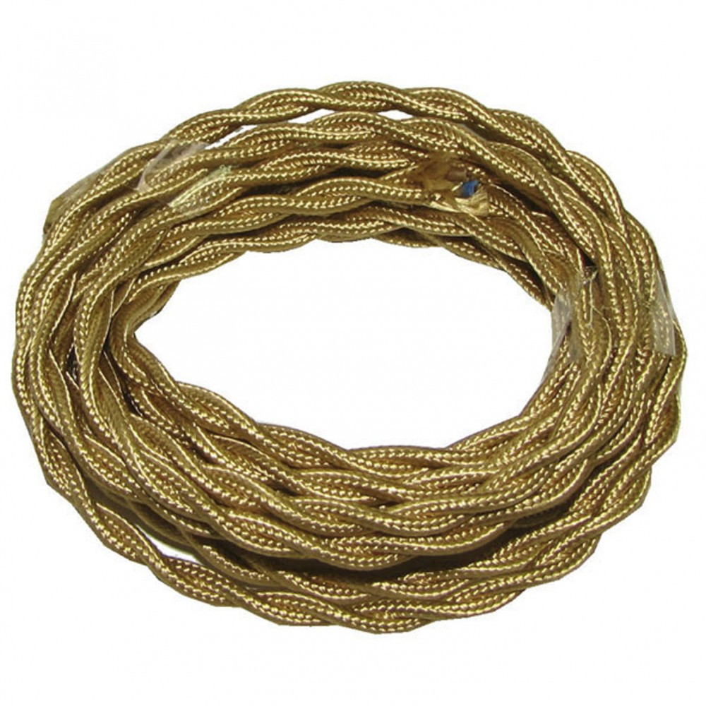 Fil torsadé TIBELEC, tissu, or