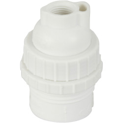 Douille électrique à vis B22 nylon, blanc de marque Centrale Brico, référence: B6384800