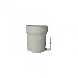 Douille porcelaine E27 TIBELEC, grès cérame, blanc 100 W de marque Centrale Brico, référence: B6386100