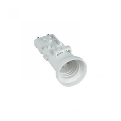 Fiche DCL et douille électrique à clips E27 polyamide, blanc de marque Centrale Brico, référence: B6386700