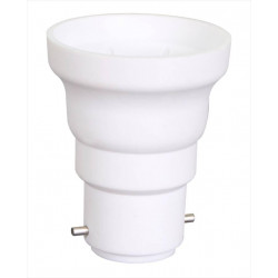 Transformateur de douille B22 vers E27 plastique blanc Max 60W, Tibelec de marque Centrale Brico, référence: B6387100