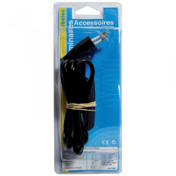 Cordon et interrupteur TIBELEC, plastique, noir de marque Centrale Brico, référence: B6387700