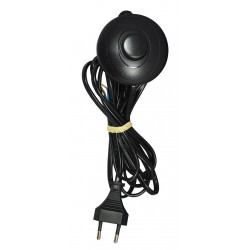 Cordon et interrupteur TIBELEC, plastique, noir 500 W de marque Centrale Brico, référence: B6387800
