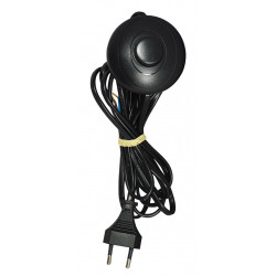Cordon et interrupteur TIBELEC, plastique, noir 500 W de marque TIBELEC, référence: B6387800
