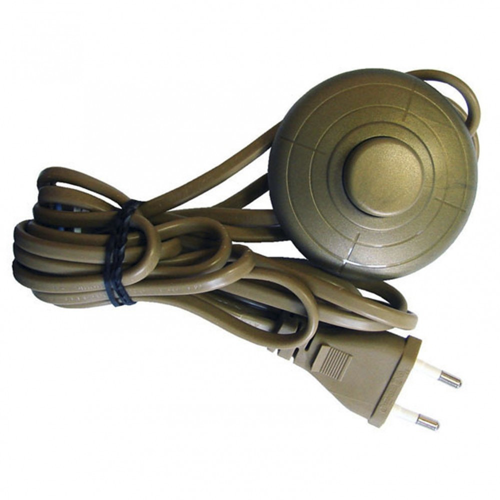 Cordon et interrupteur TIBELEC, plastique, or 500 W
