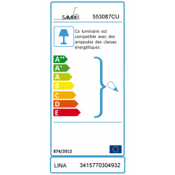 Lampe chic métal cuivre, SAMPA HELIOS Lina - Centrale Brico