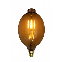 Ampoule décorative led ambré ovale E27 200 Lm 35 W blanc chaud, SAMPA HELIOS - Centrale Brico