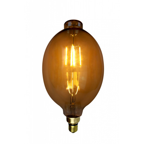 Ampoule décorative led ambré ovale E27 200 Lm 35 W blanc chaud, SAMPA HELIOS - Centrale Brico