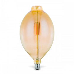 Ampoule décorative led ambré ovale E27 200 Lm 35 W blanc chaud, SAMPA HELIOS - Centrale Brico