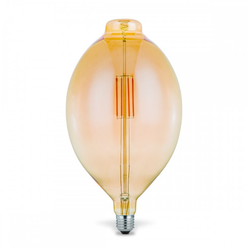Ampoule décorative led ambré ovale E27 200 Lm 35 W blanc chaud, SAMPA HELIOS - Centrale Brico