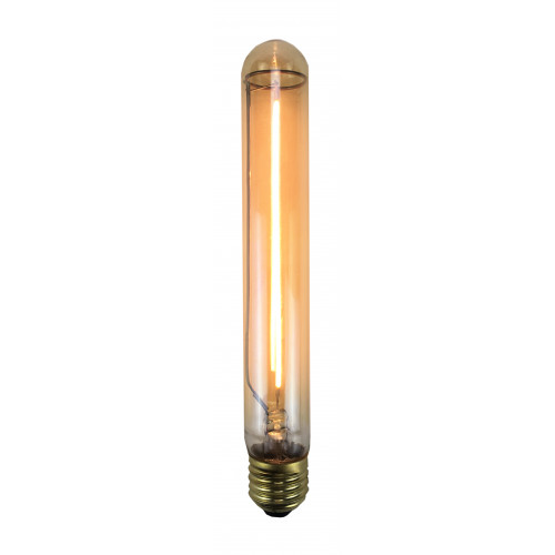 Ampoule décorative led ambré tube E27 560 Lm 45 W blanc très chaud, SAMPA HELI - Centrale Brico