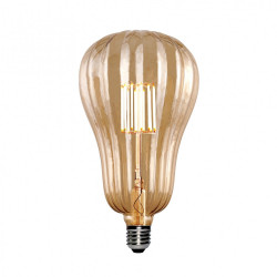Ampoule décorative led ambré cendrillon E27 360Lm  35W blanc chaud SAMPA HELIOS - Centrale Brico